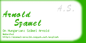 arnold szamel business card