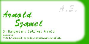 arnold szamel business card